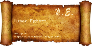Muser Egbert névjegykártya
